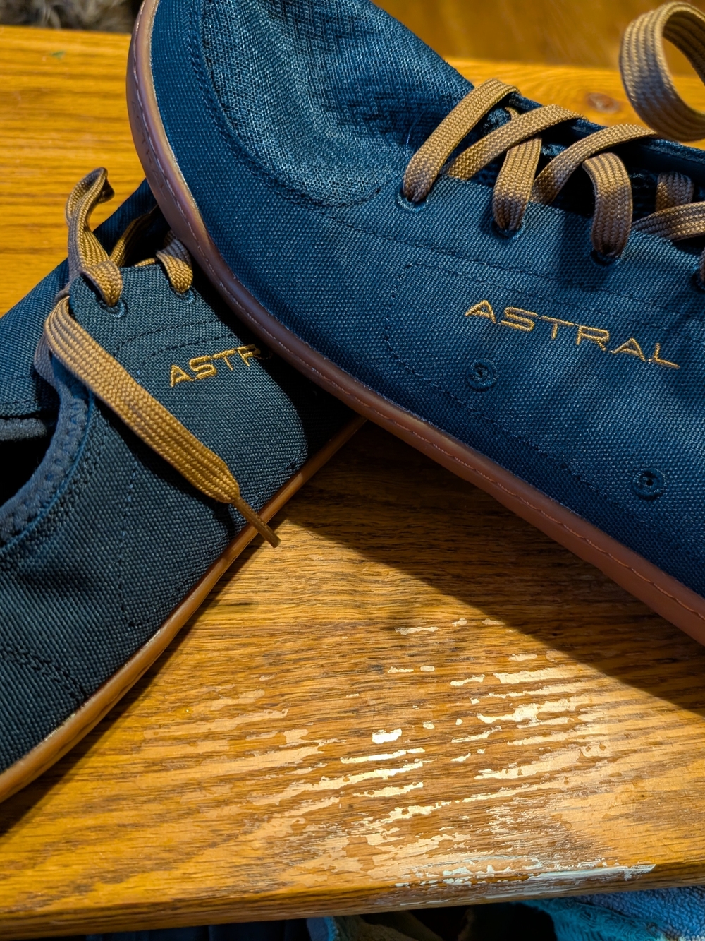Astral Men’s Navy Canvas Sneakers with Tan Accents